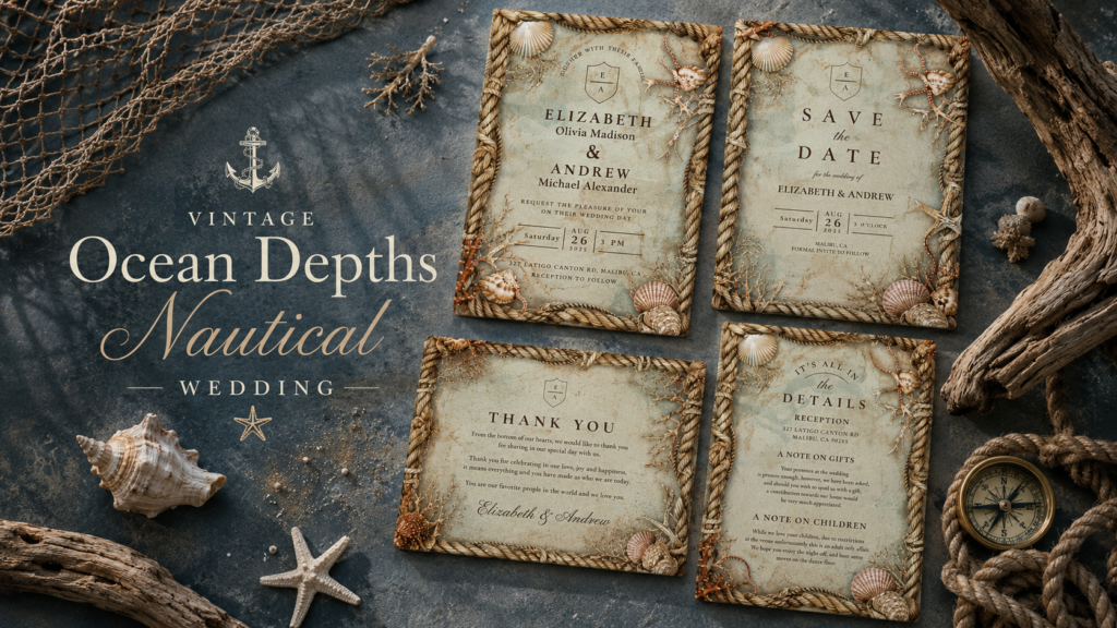Vintage Ocean Depths Nautical Wedding
