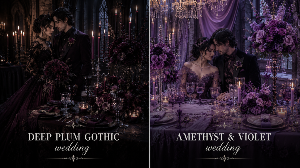 Purple Goth Wedding