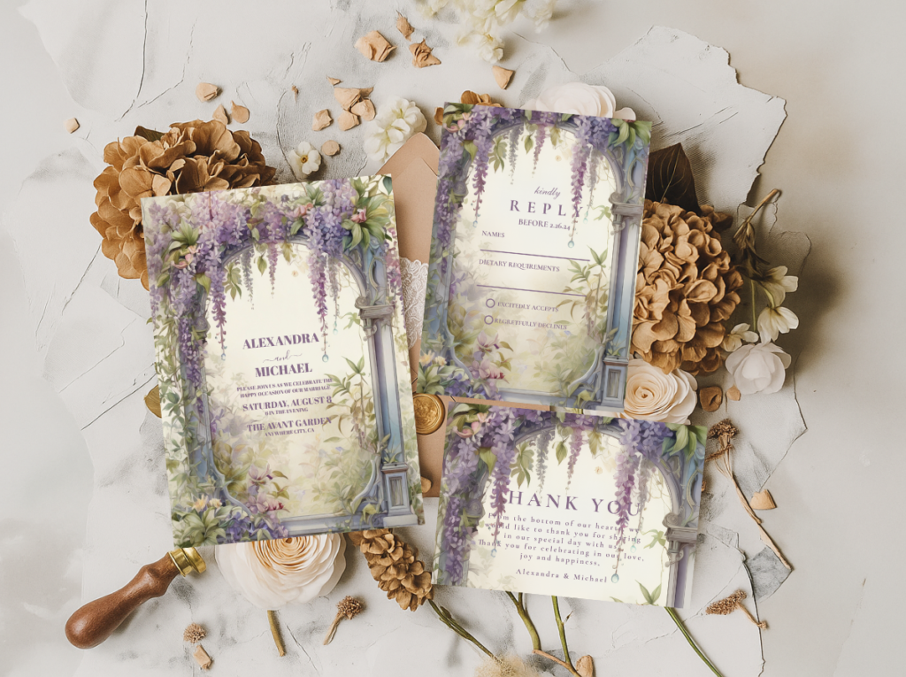 Art Nouveau Wedding Invitations