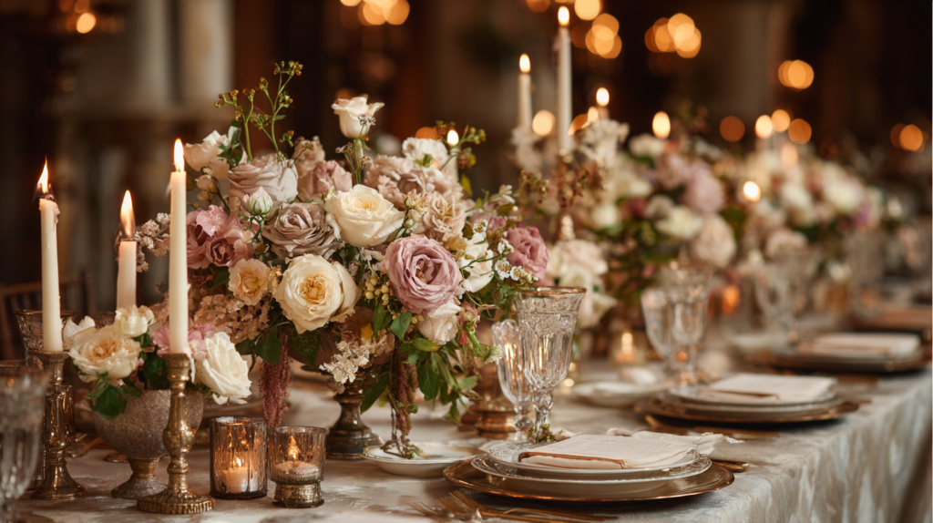 Art Nouveau Wedding Centerpieces