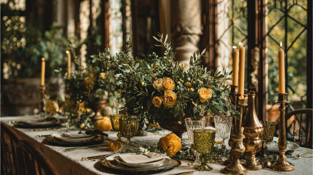 Art Nouveau Wedding Centerpieces