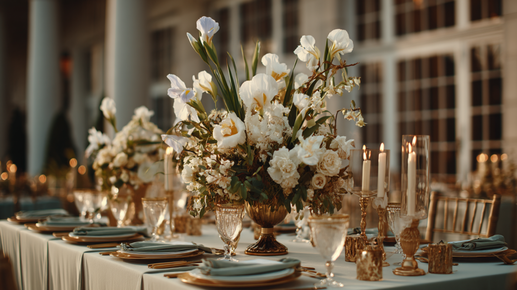 Art Nouveau Wedding Centerpieces