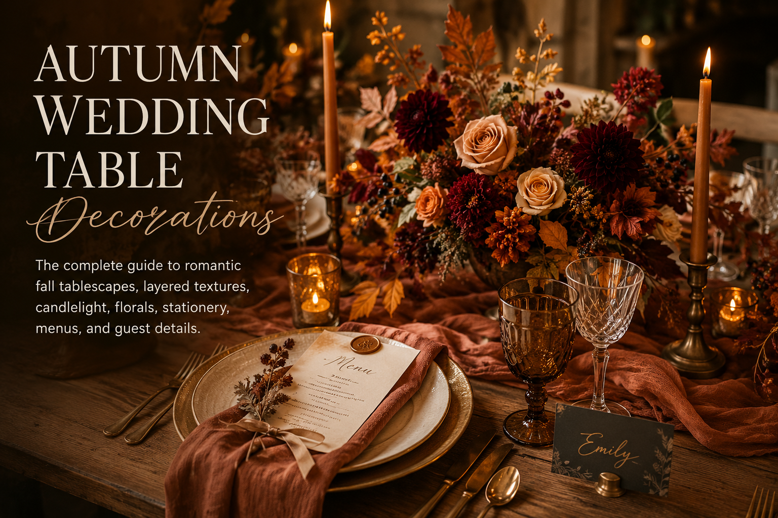 Autumn Wedding Table Decorations