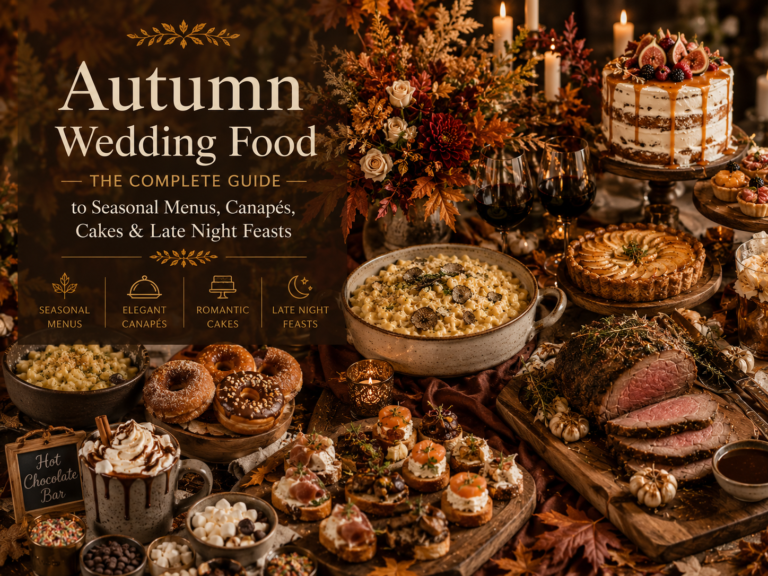Autumn Wedding Food – The Complete Guide to Seasonal Menus, Canapés, Cakes & Late Night Feasts