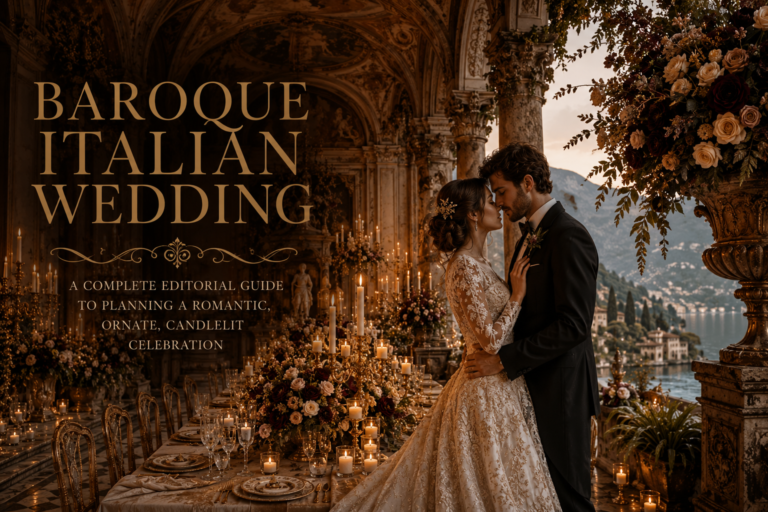 Baroque Italian Wedding – A complete editorial guide to planning a romantic, ornate, candlelit celebration
