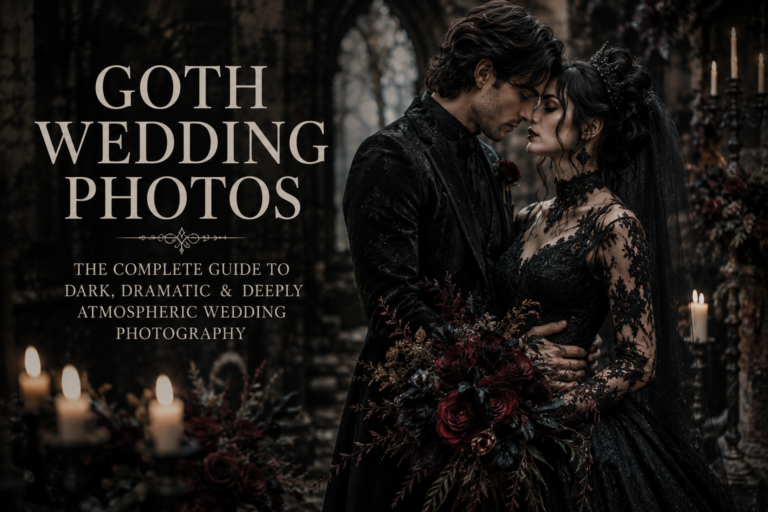 Goth Wedding Photos – The Complete Guide to Dark, Dramatic & Deeply Atmospheric Wedding Photography