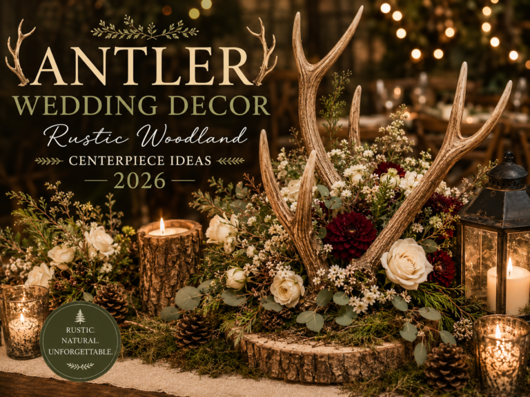 Antler Wedding Decor — Rustic Woodland Centerpiece & Stationery Ideas 2026