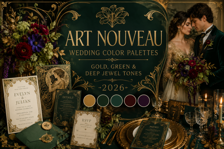 Art Nouveau Wedding Color Palettes