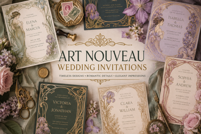 Art Nouveau Wedding Invitations