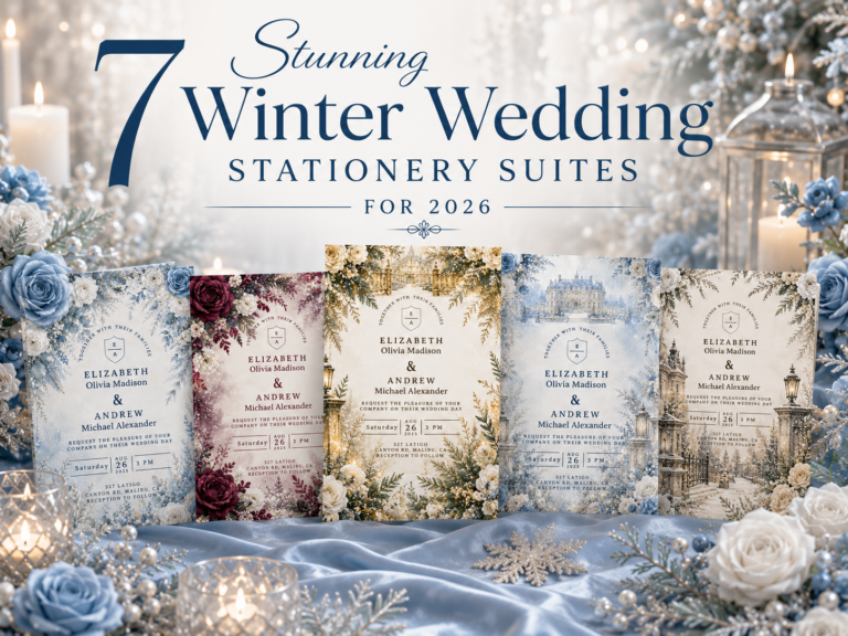 7 Stunning Winter Wedding Stationery Suites for 2026