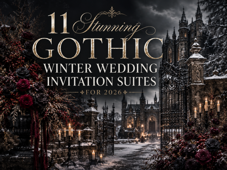 11 Stunning Gothic Winter Wedding Invitation Suites for 2026