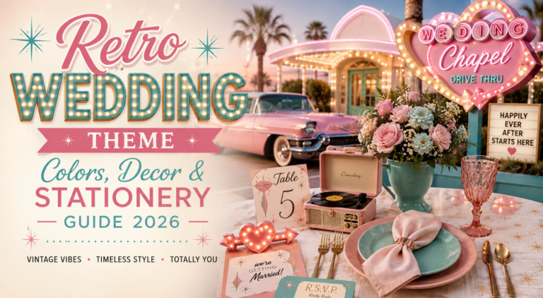 Retro Wedding Theme — Colors, Decor & Stationery Guide 2026