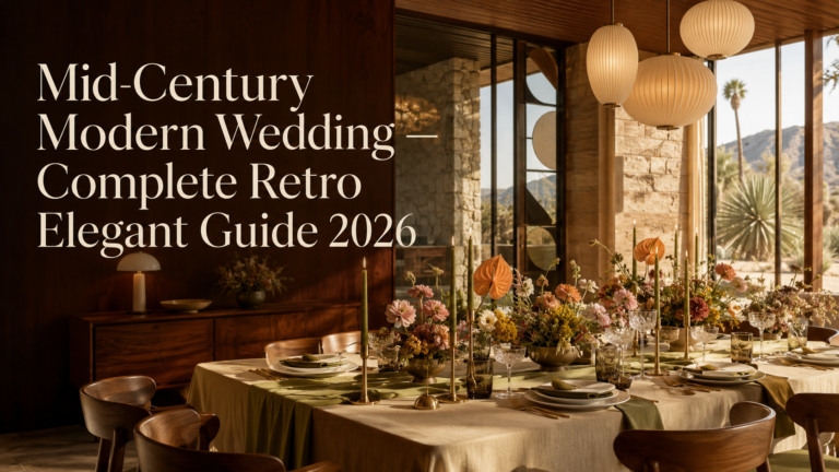 Mid-Century Modern Wedding — Complete Retro Elegant Guide 2026